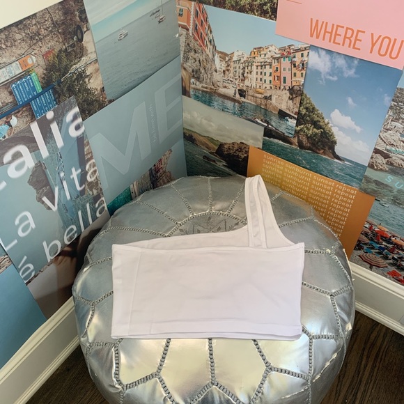 white one shoulder top - Picture 2 of 2